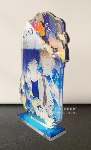 Acrylic Standee with 3D Droplet Foil